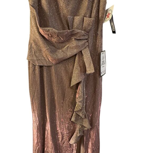 BETSY & ADAM Long Glitter Sleeveless Gown, Size 14 New with Tag MSRP $269 - Picture 7 of 11